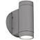 Possini Euro Matte Silver Outdoor LED Up and Down Wall Light