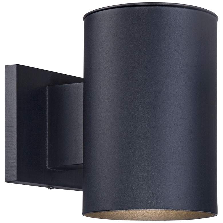 Image 5 Possini Euro Matthis 7 1/2" High Modern Black LED Downlight Wall Light more views