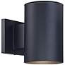 Possini Euro Matthis 7 1/2" High Modern Black LED Downlight Wall Light