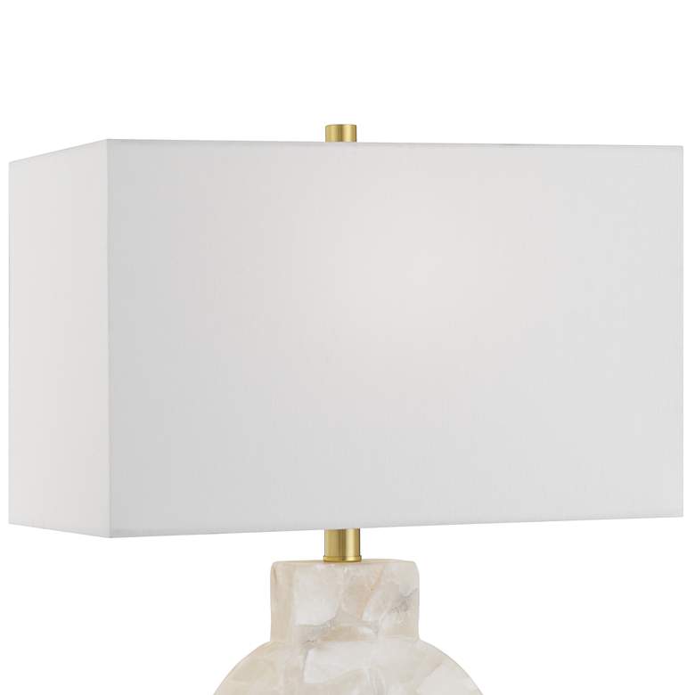 Image 4 Possini Euro Mavi 25 1/2" Modern Alabaster Marble Stone Table Lamp more views