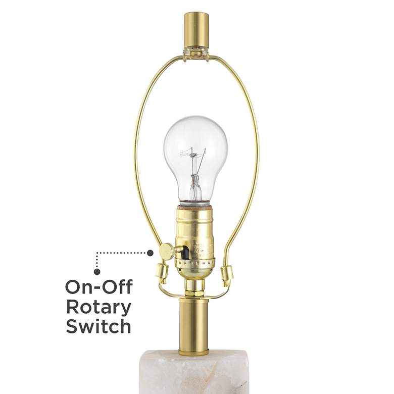 Image 5 Possini Euro Mavi 25 1/2" Modern Alabaster Marble Stone Table Lamp more views