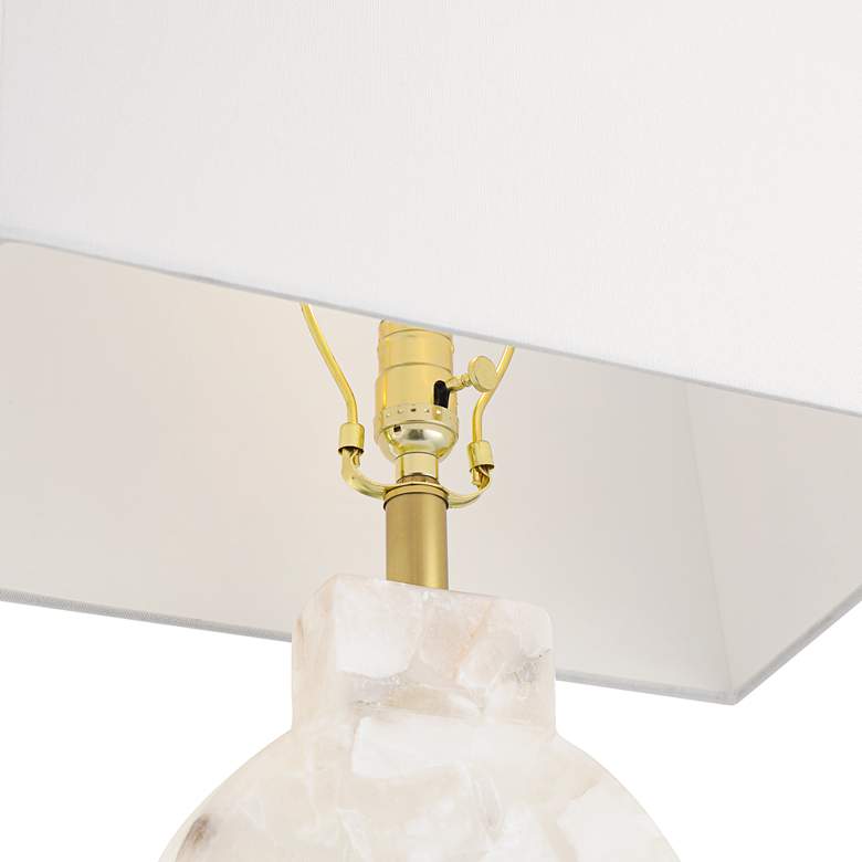 Image 6 Possini Euro Mavi 25 1/2" Modern Alabaster Marble Stone Table Lamp more views