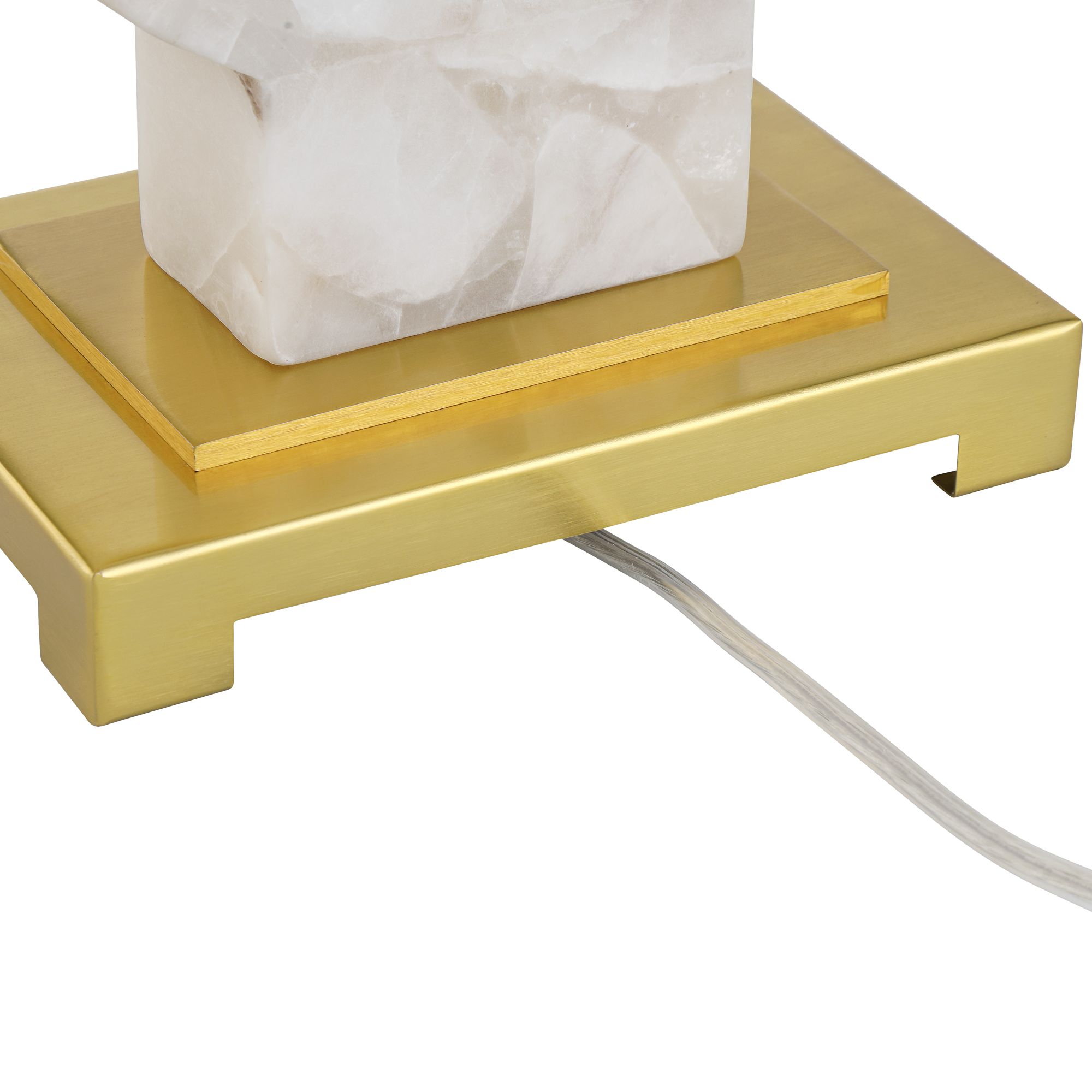 Possini Euro Mavi 25 1/2" Modern Alabaster Marble Stone Table Lamp in scene