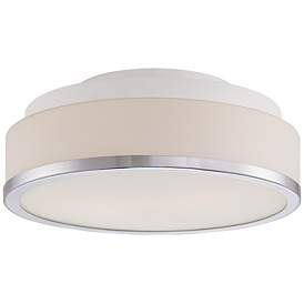 Image4 of Possini Euro Mavis 10 1/4" Wide Opal Glass Ceiling Light more views