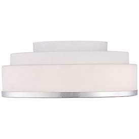 Image5 of Possini Euro Mavis 10 1/4" Wide Opal Glass Ceiling Light more views