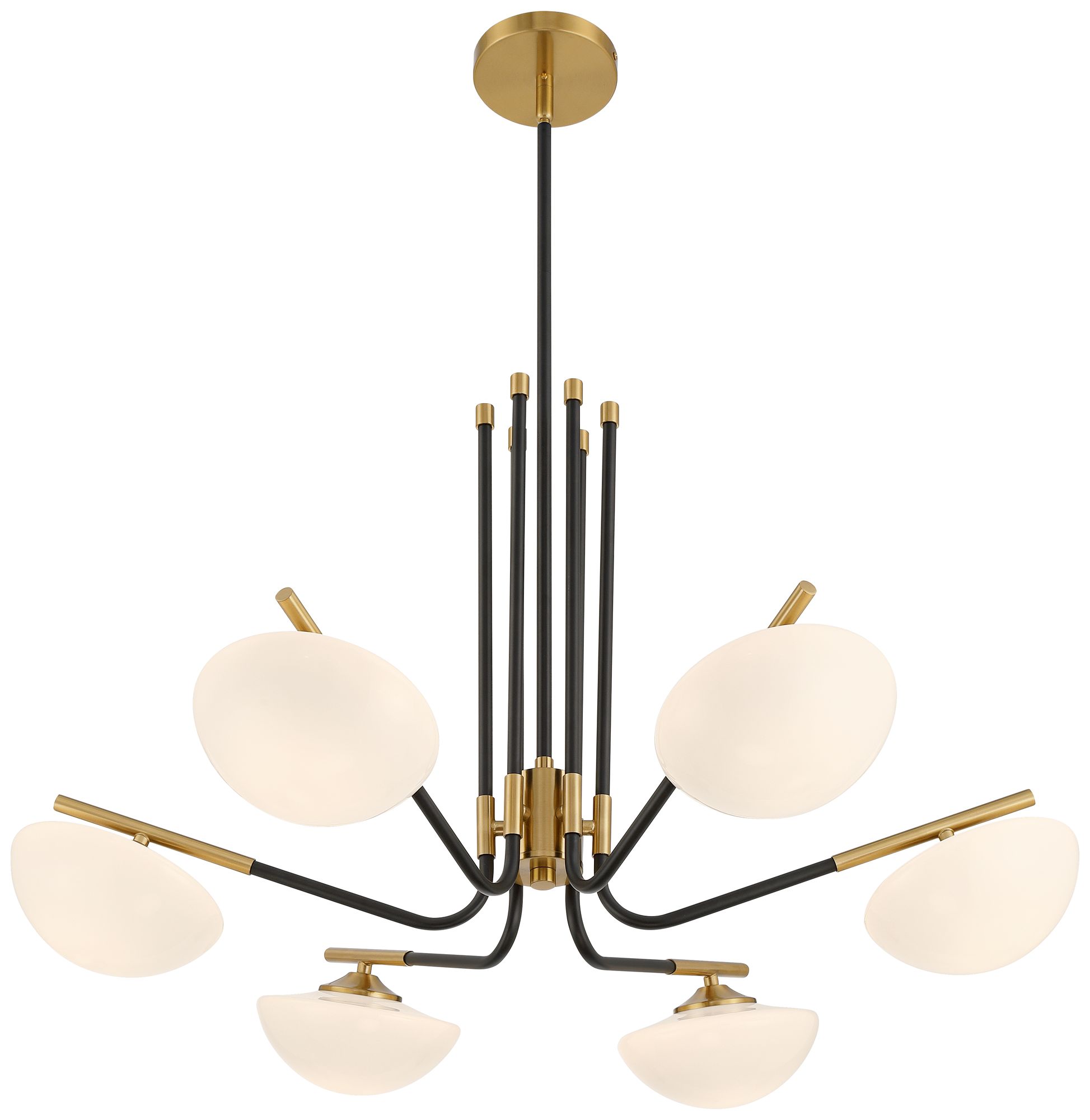 Possini Euro Maximus 32" Wide Soft Gold 6-Light Shade Chandelier in scene