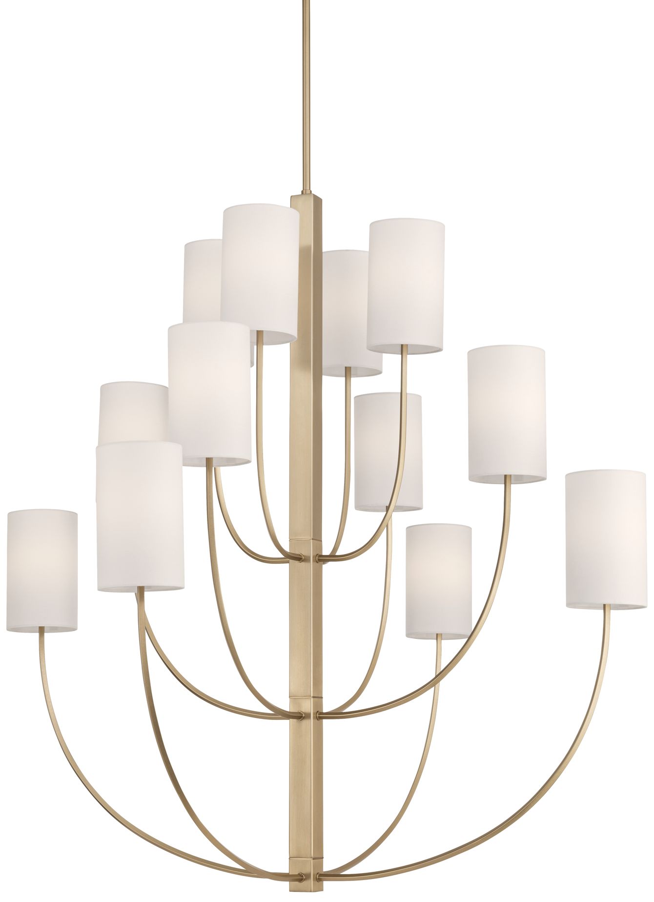Image 3 Possini Euro Maxine 40 1/4" Wide Matte Brass 12 Light Large Chandelier