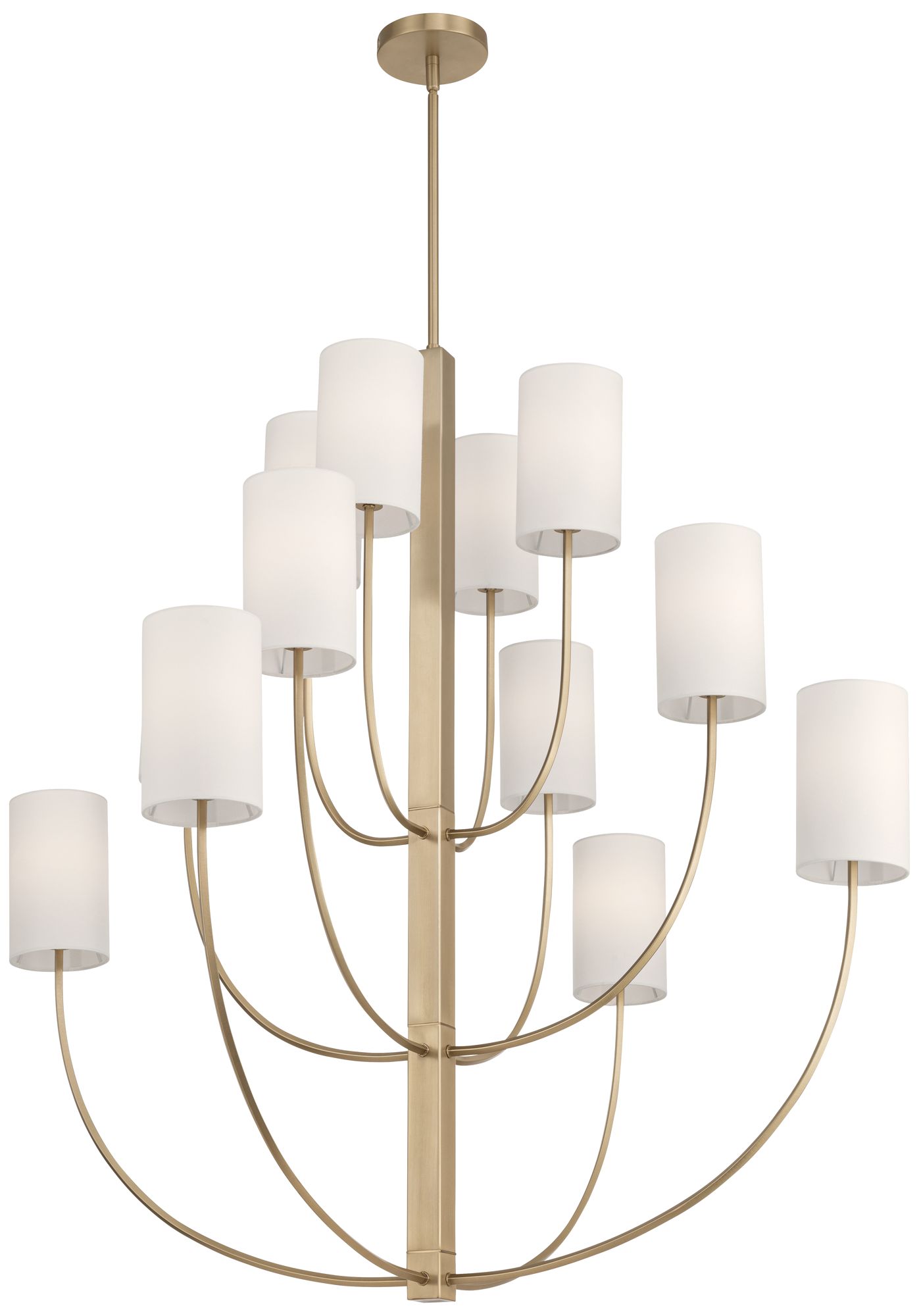Image 7 Possini Euro Maxine 40 1/4" Wide Matte Brass 12 Light Large Chandelier more views