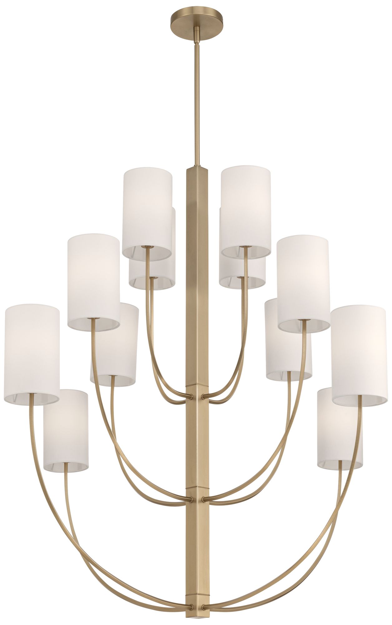 Possini Euro Maxine 40 1/4" Wide Matte Brass 12 Light Large Chandelier in scene