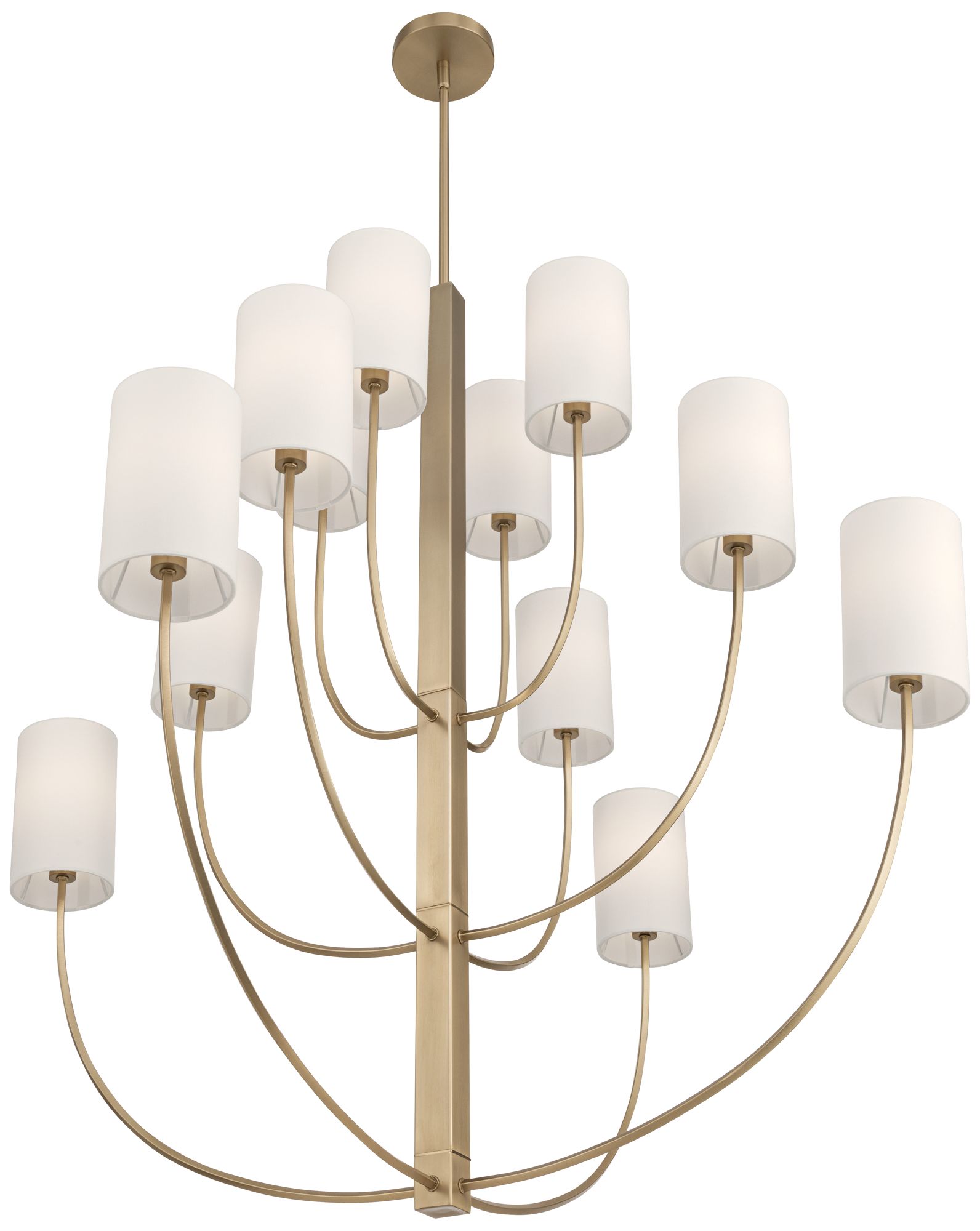 Possini Euro Maxine 40 1/4" Wide Matte Brass 12 Light Large Chandelier in scene