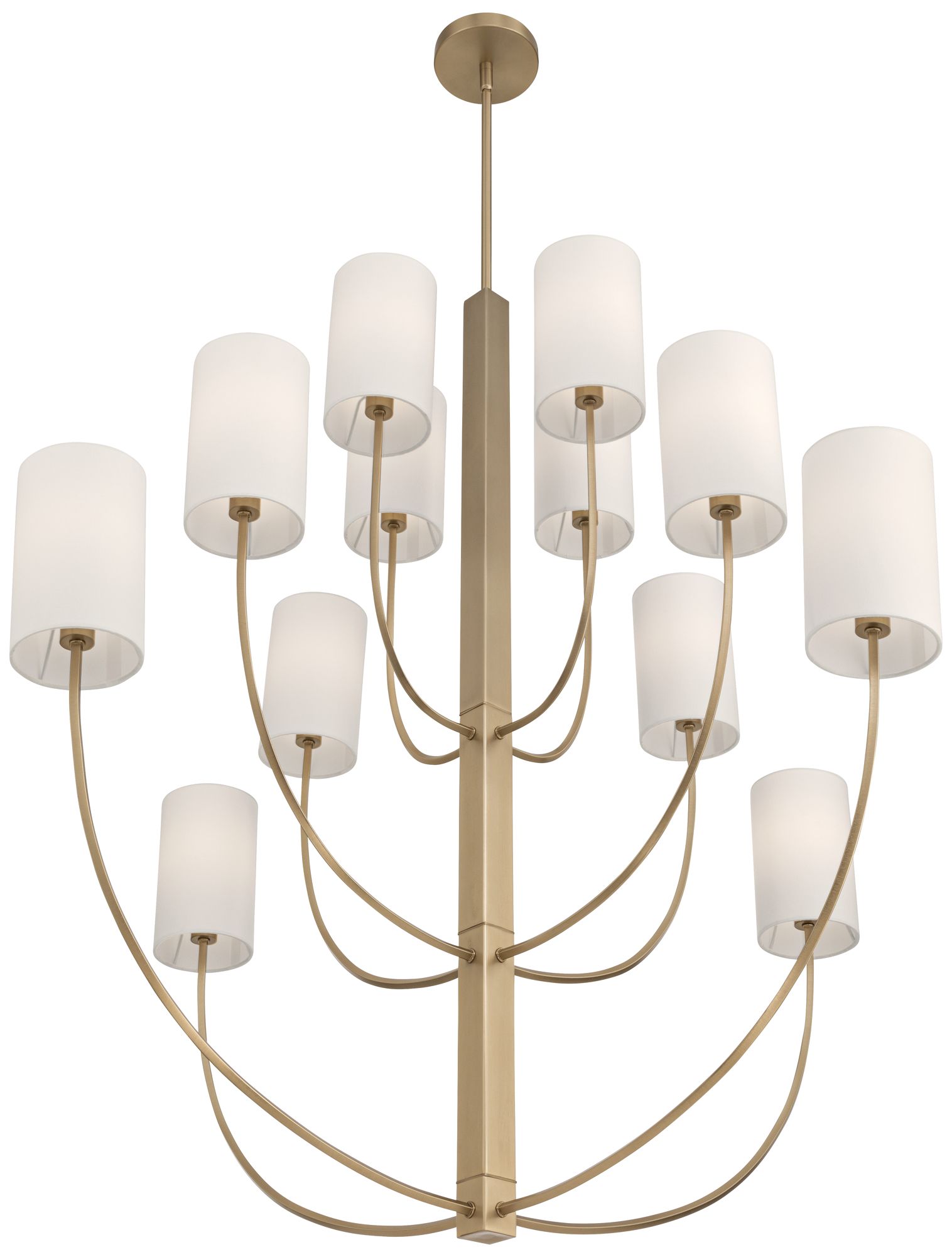 Possini Euro Maxine 40 1/4" Wide Matte Brass 12 Light Large Chandelier in scene