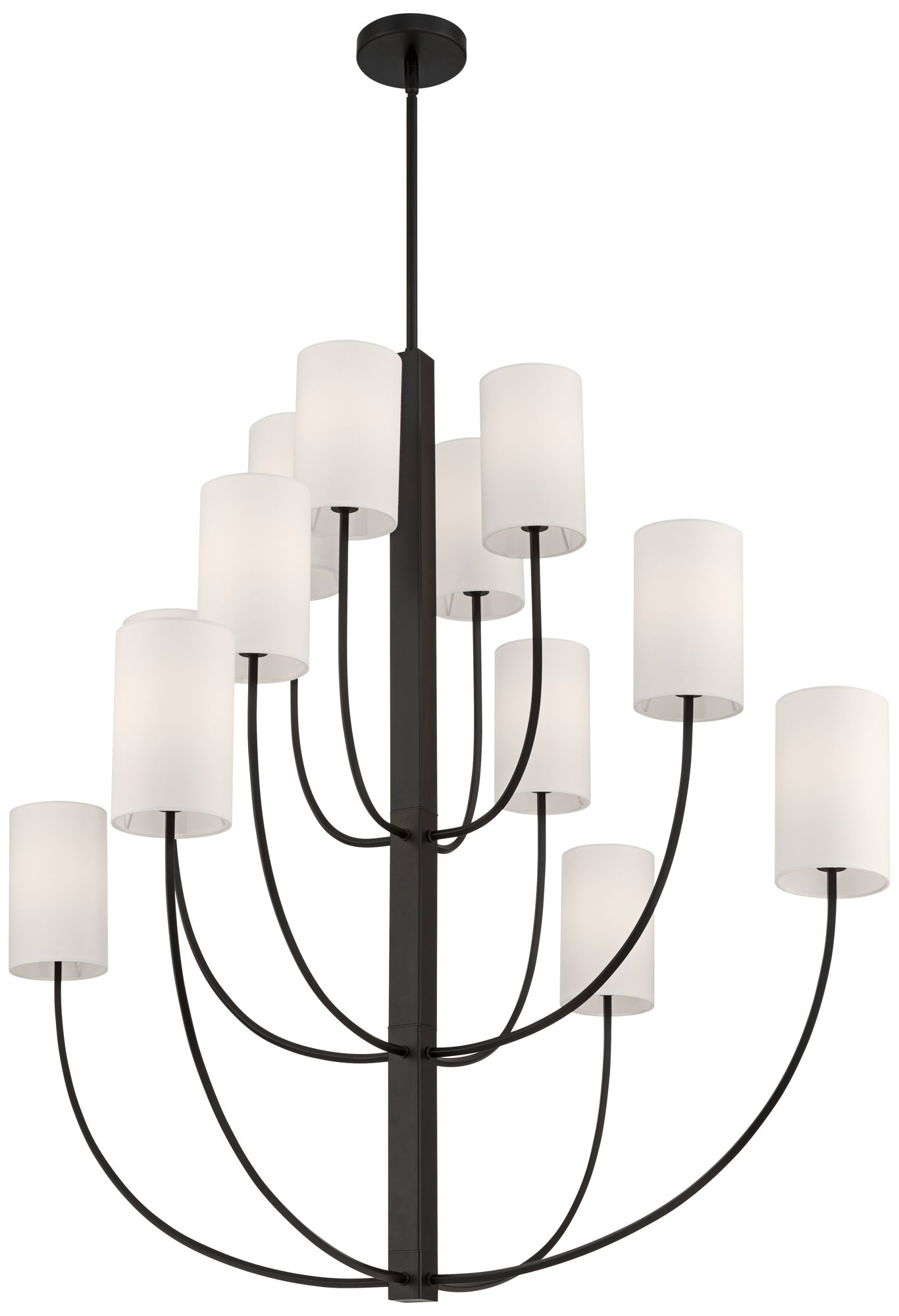 Image 6 Possini Euro Maxine 40" Wide Matte Black 12 Light Large Chandelier more views