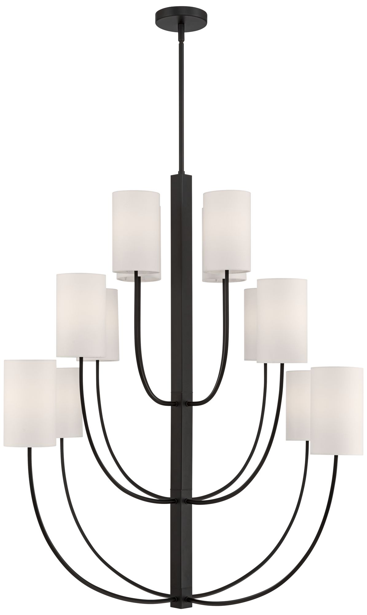 Image 7 Possini Euro Maxine 40" Wide Matte Black 12 Light Large Chandelier more views