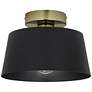2_Possini Euro McCovey 9 3/4" Wide Modern Black and Brass Ceiling Light