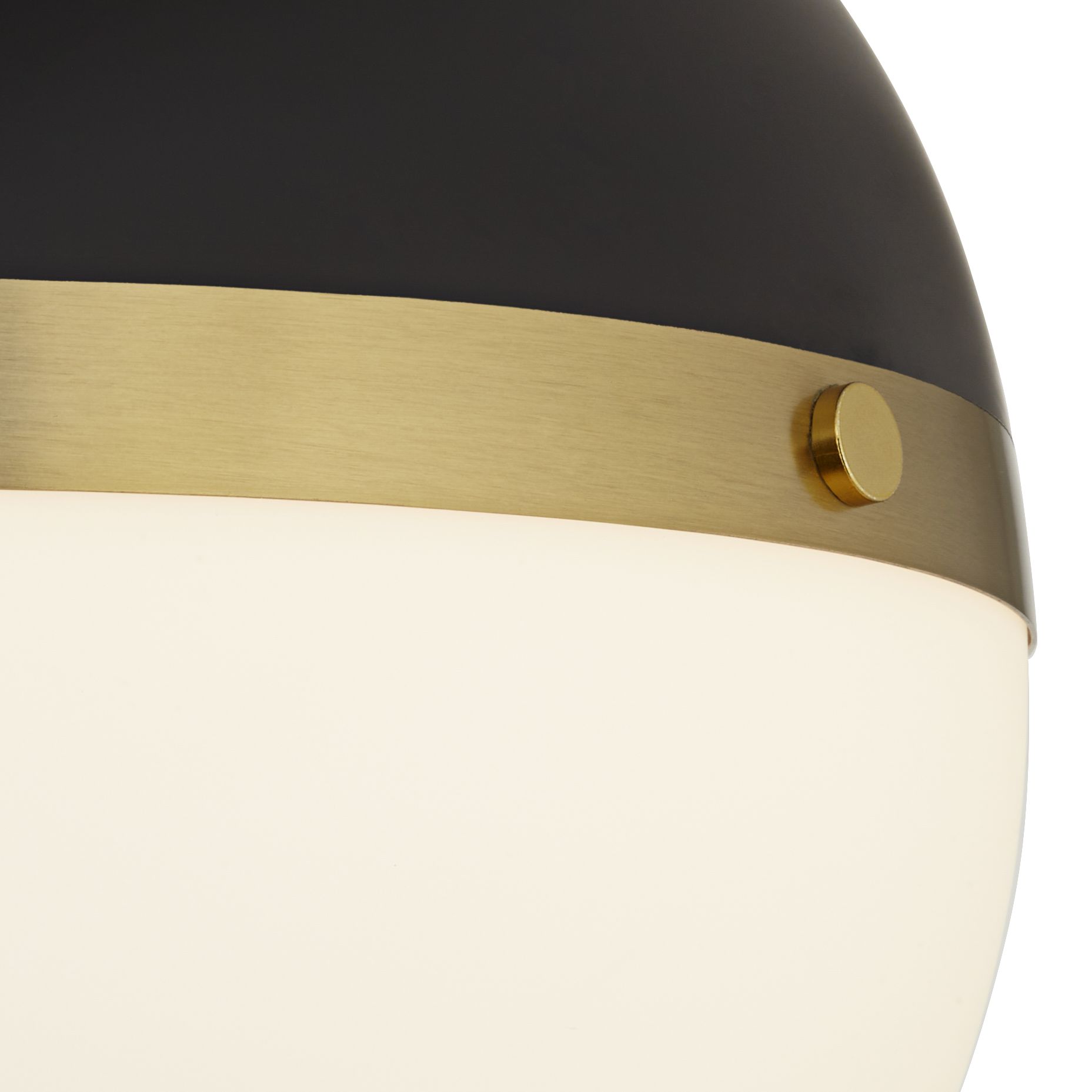 Image 3 Possini Euro McGraw 10 1/4" Antique Brass White Globe Ceiling Light more views