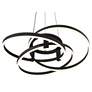 4_Possini Euro McKenna 26 1/2" Sand Black Modern LED Rings Pendant Light more views
