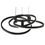 5_Possini Euro McKenna 26 1/2" Sand Black Modern LED Rings Pendant Light more views