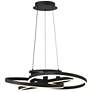 7_Possini Euro McKenna 26 1/2" Sand Black Modern LED Rings Pendant Light more views