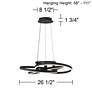 Watch A Video About the McKenna Sanded Black LED Rings Pendant Light