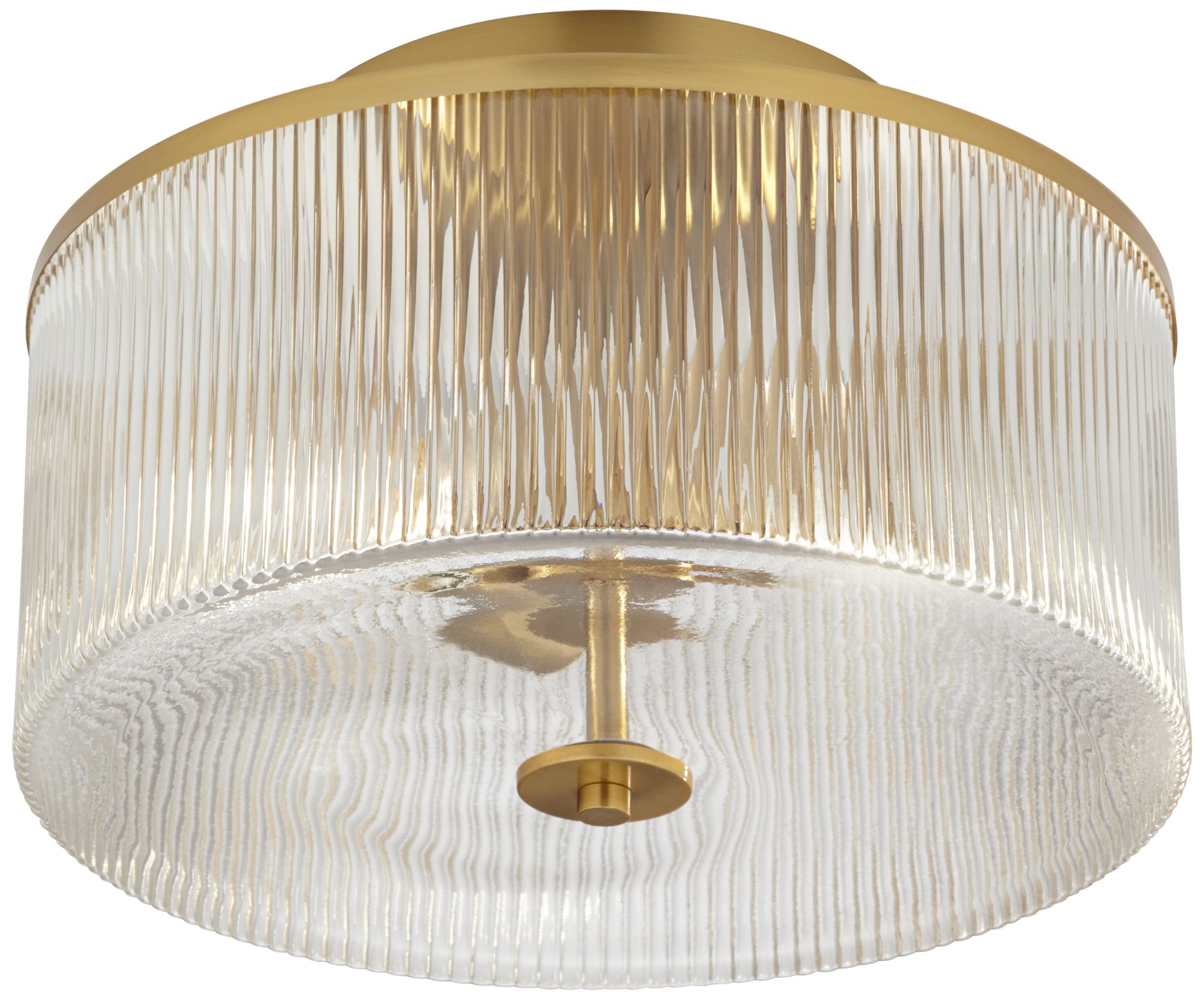 Watch A Video About the Possini Euro McKenzie Warm Brass 2 Light Ceiling Light