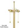 5_Possini Euro Medbury 61 1/2" High Brass Dome Modern Floor Lamp more views