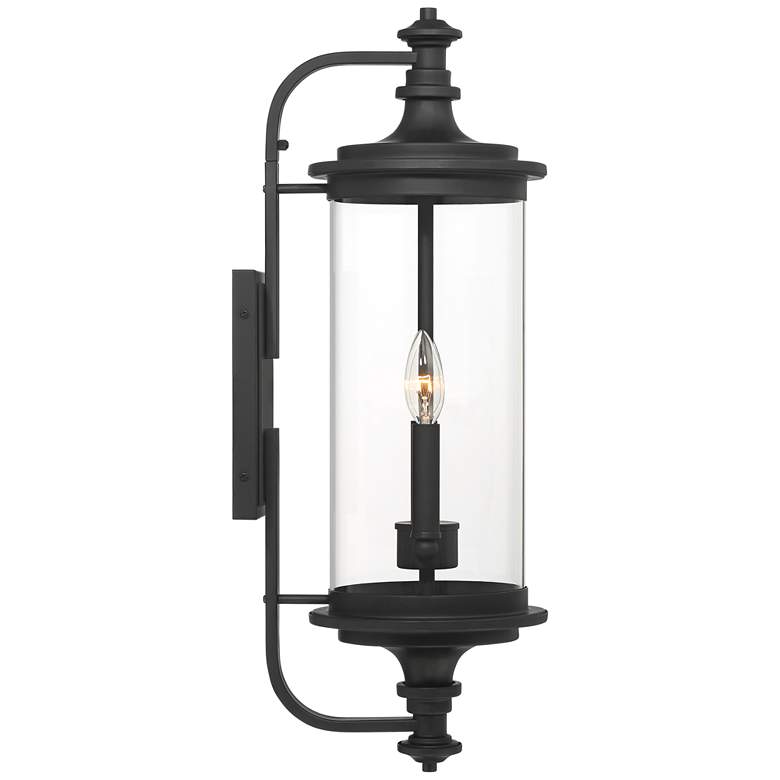 Image 7 Possini Euro Medici 24 1/2 inch Black and Glass 2-Light Outdoor Wall Light more views