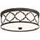 Possini Euro Medley 16" Wide Bronze Cut Frame Ceiling Light