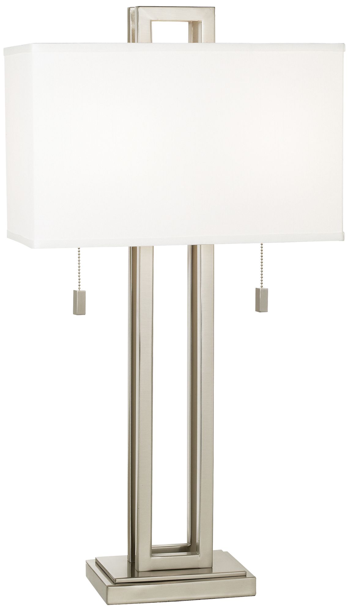 Possini Euro Megan 30" Brushed Nickel Table Lamp with Dimmer