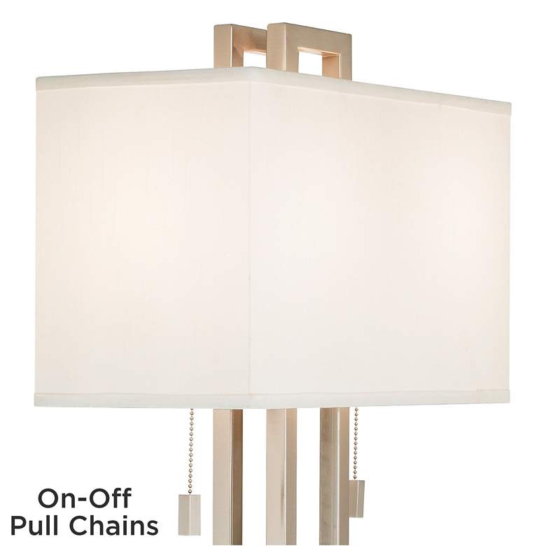 Image 4 Possini Euro Megan 30 inch Brushed Nickel Table Lamp with Dimmer more views