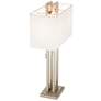 Possini Euro Megan 30" Brushed Nickel Table Lamp with Dimmer