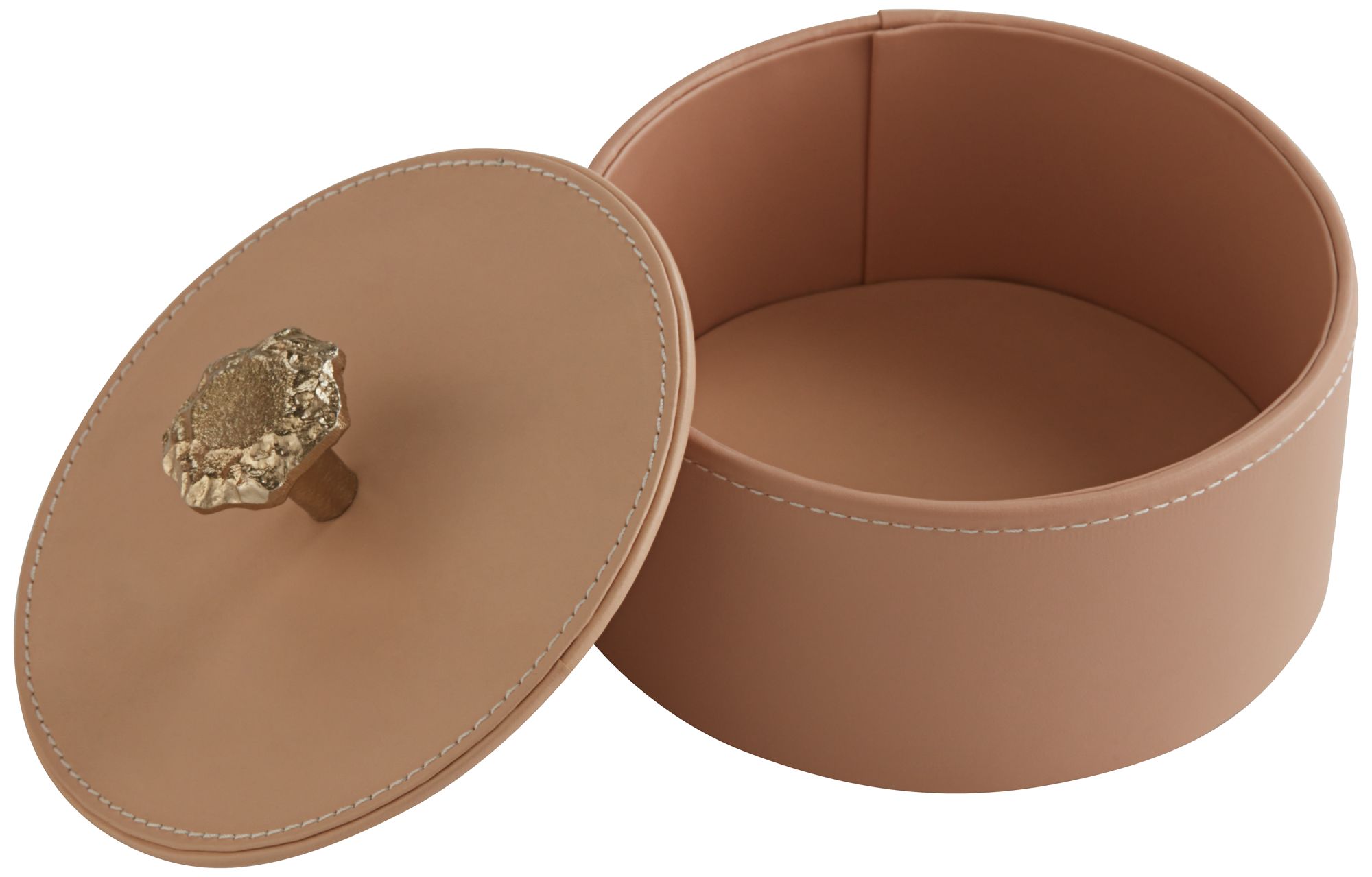 Possini Euro Melba Set of 3 Peachy Beige Faux Leather Boxes with Lids in scene