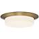 Possini Euro Melber 14" Wide Brass and Opal Glass Modern Ceiling Light