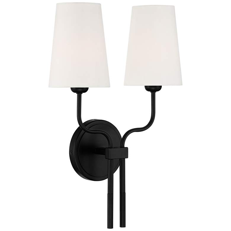 Image 3 Possini Euro Melody 19 1/2 inch High Black 2-Light Wall Sconce Set of 2 more views