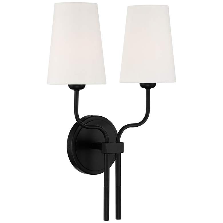 Image 4 Possini Euro Melody 19 1/2" High Black 2-Light Wall Sconce Set of 2 more views
