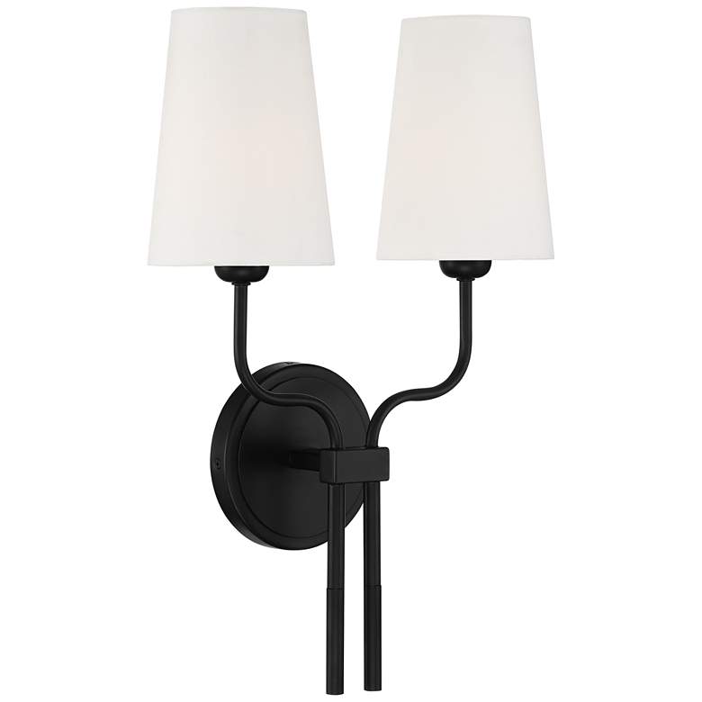 Image 5 Possini Euro Melody 19 1/2" High Black Metal 2-Light Wall Sconce more views