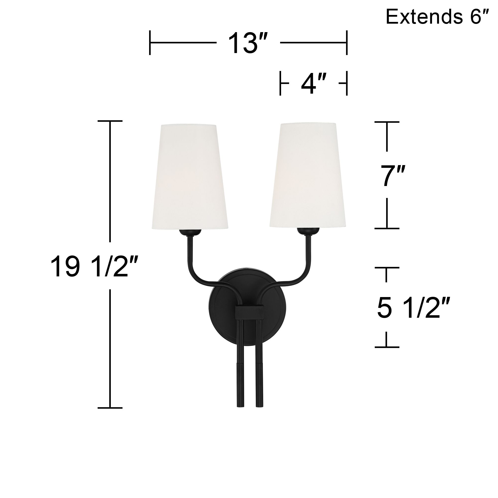 Watch A Video About the Melody 19 Black Metal 2 Light Wall Sconce