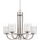 Possini Euro Melody 26 3/4" Double Glass and Brushed Nickel Chandelier
