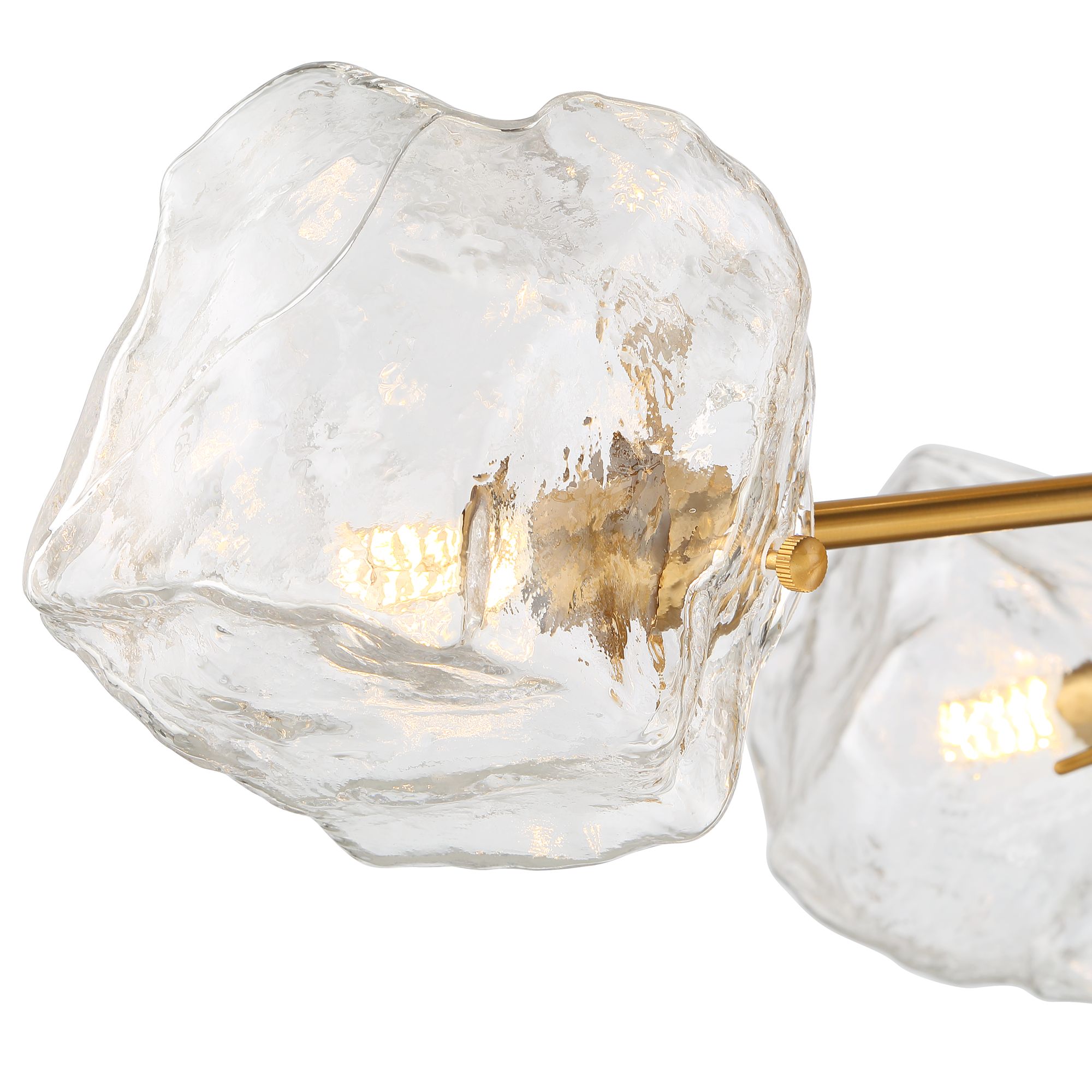 Image 4 Possini Euro Melvan 36 1/2"W Golden Bronze Ice Glass 12-Light Pendant more views