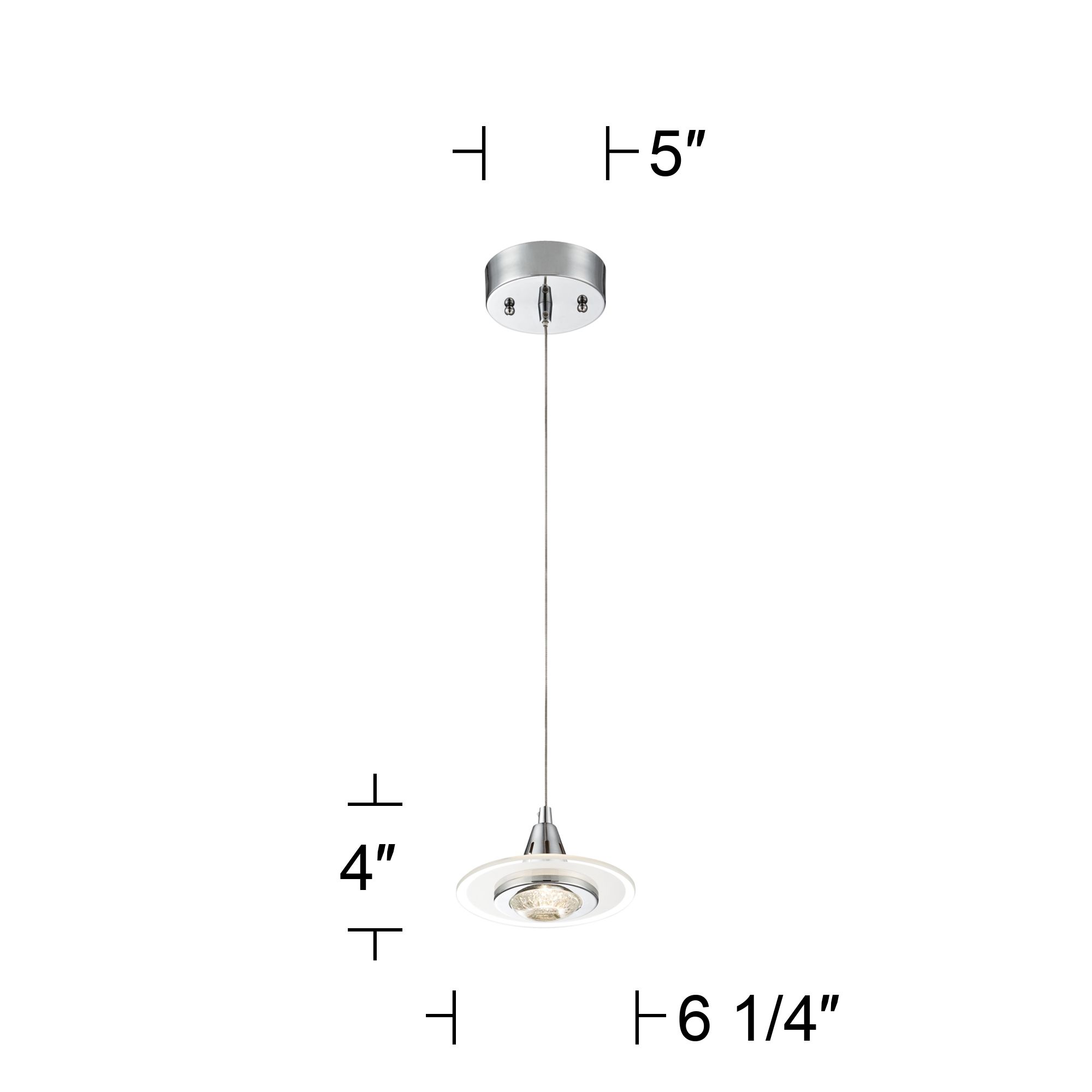 Possini Euro Menos 6 1/4" Wide Chrome LED Mini Pendant Light 2R937
