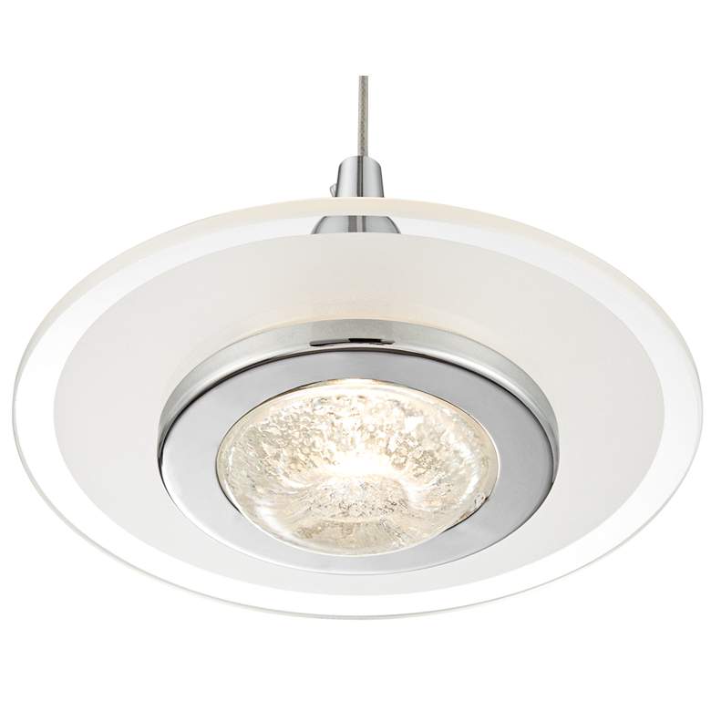 Image 4 Possini Euro Menos 6 1/4" Wide Modern Chrome LED Mini Pendant Light more views