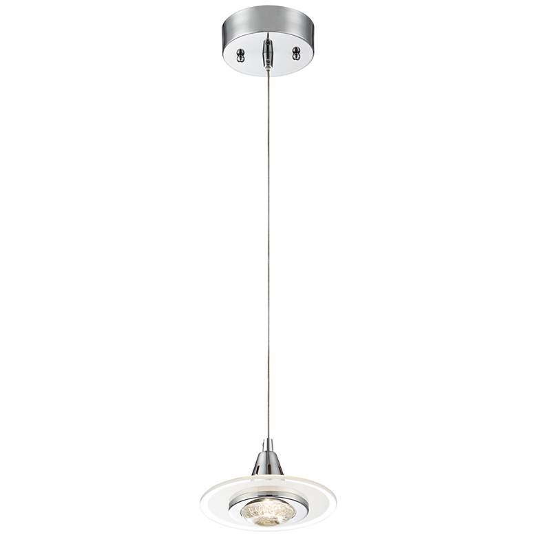Image 6 Possini Euro Menos 6 1/4" Wide Modern Chrome LED Mini Pendant Light more views