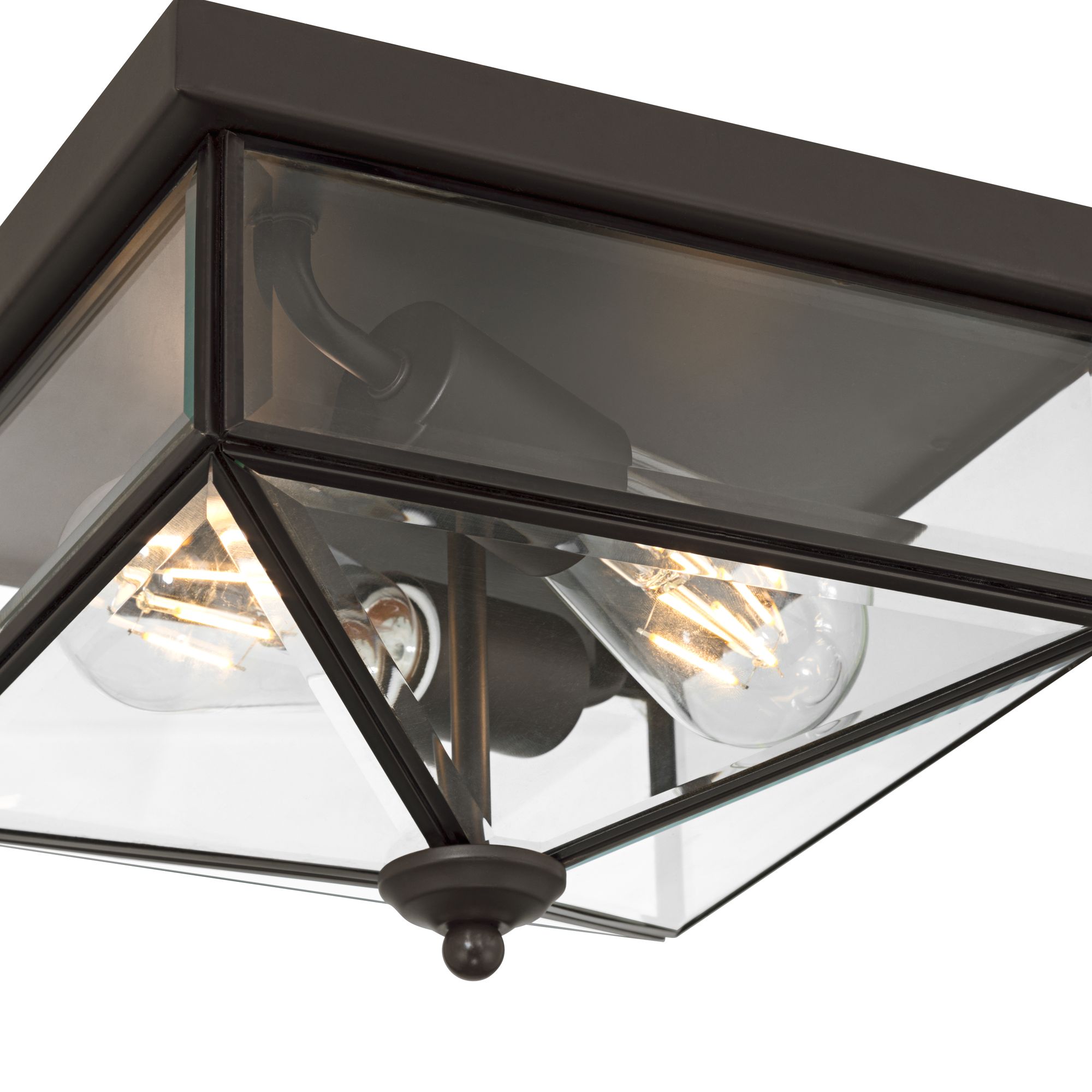 Image 3 Possini Euro Menton 10 1/4" Wide Oil-Rubbed Bronze Outdoor Flushmount more views