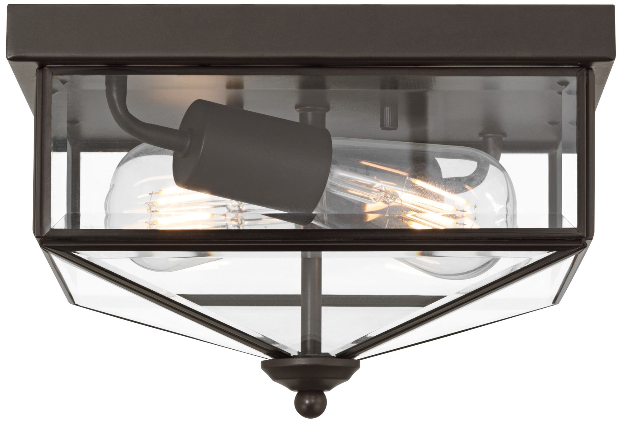 Image 7 Possini Euro Menton 10 1/4" Wide Oil-Rubbed Bronze Outdoor Flushmount more views