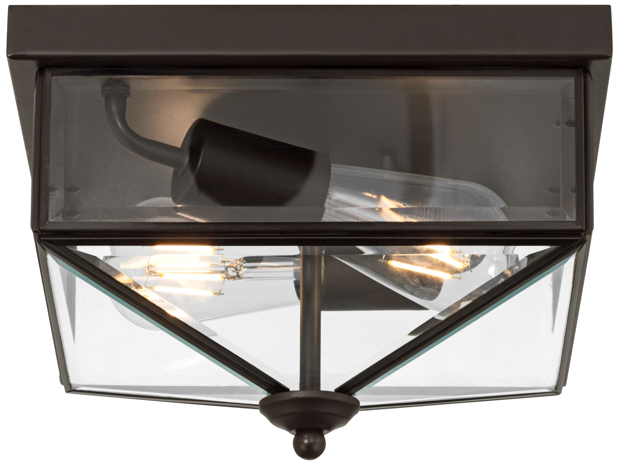 Possini Euro Menton 10 1/4" Wide Oil-Rubbed Bronze Outdoor Flushmount