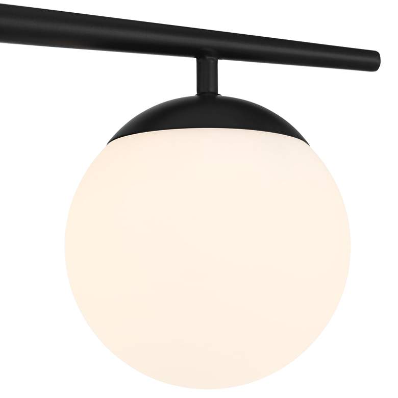 Image 3 Possini Euro Mercator 24" Wide Black and Opal 3-Light Bath Light more views