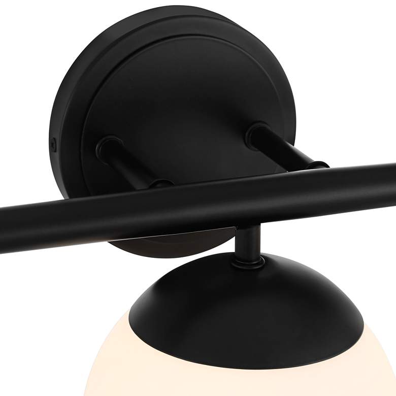 Image 4 Possini Euro Mercator 24" Wide Black and Opal 3-Light Bath Light more views