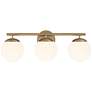 Thumbnail3 of Possini Euro Meridian 23" Wide Gold Frosted Glass 3-Light Bath Light
