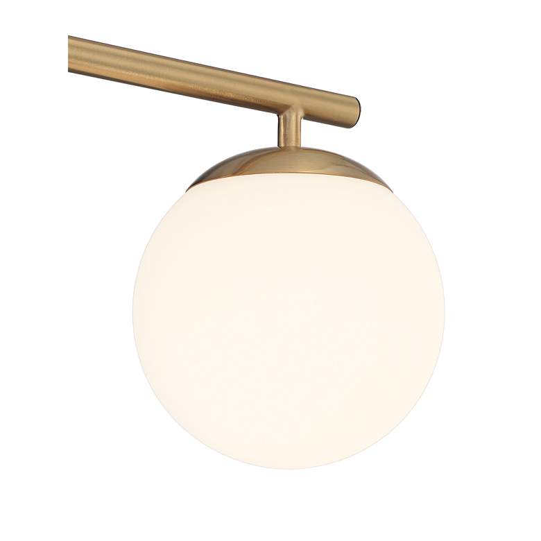 Image 3 Possini Euro Meridian 23" Wide Gold Frosted Glass 3-Light Bath Light more views