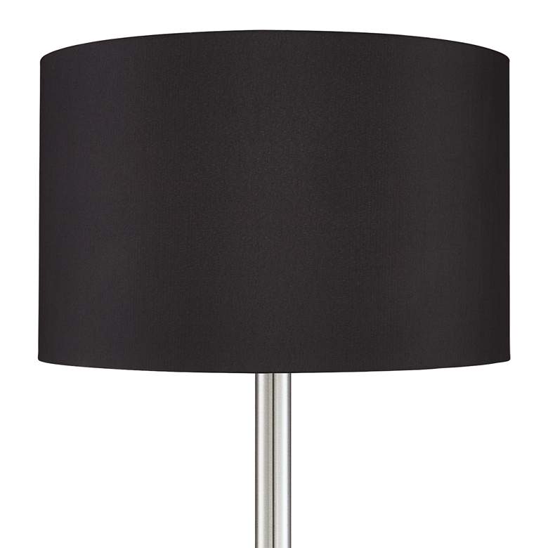 Image 3 Possini Euro Meridian 72 inch Black Shade LED Light Blaster Floor Lamp more views
