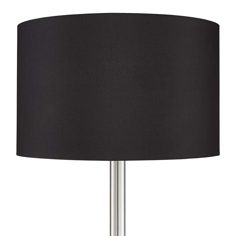 Image 3 Possini Euro Meridian 72" Black Shade LED Light Blaster Floor Lamp more views